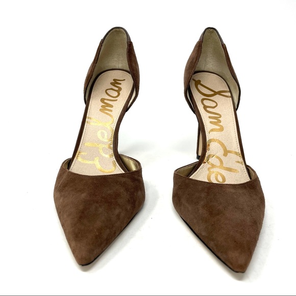 Sam Edelman Delilah Brown Suede D’Orsay Heels Size 8.5 - Picture 5 of 8
